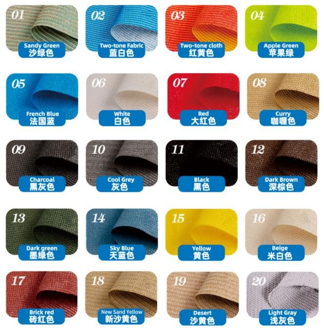 opción de color de tela