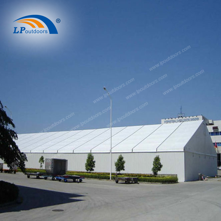 Edificio temporal de alta calidad y resistente con marco de aluminio de 25m para almacenamiento