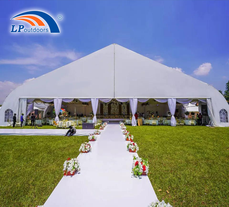 Carpa grande de estructura multiflexible de aluminio para 200 personas, 300 personas y 500 personas en Kenia