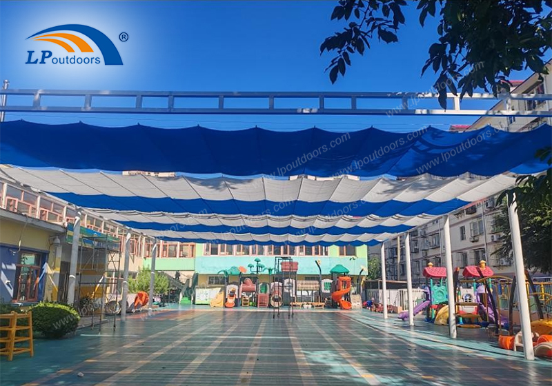 Velas de sombra retráctiles eléctricas: perfecta para jardines, cafeterías y eventos al aire libre