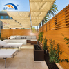 Pérgola retráctil comercial de HDPE para terrazas de hostelería