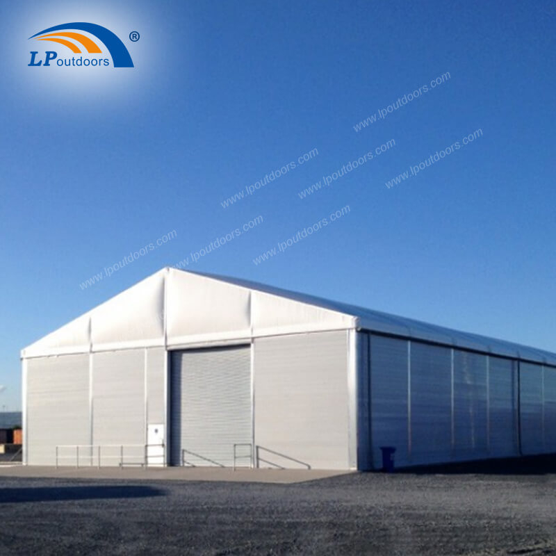 Tienda de almacén de aluminio con techo de PVC inflable doble con aislamiento térmico para taller industrial temporal