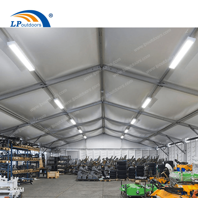 Tienda de almacén de aluminio con techo de PVC inflable doble con aislamiento térmico para taller industrial temporal (1)