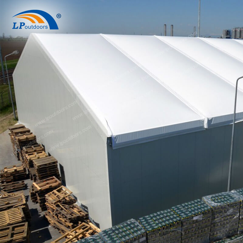 Tienda de almacén de aluminio con techo de PVC inflable doble con aislamiento térmico para taller industrial temporal (1)