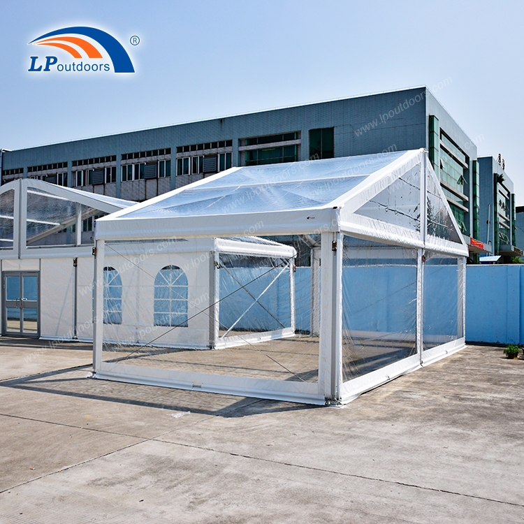 Tienda de campaña transparente para fiestas al aire libre con techo de PVC transparente de 1200gsqm para restaurante