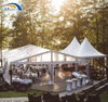  Carpa de boda con marco de aluminio de lujo con forro y decoración de cortinas para eventos al aire libre con 500 asientos para banquetes y fiestas