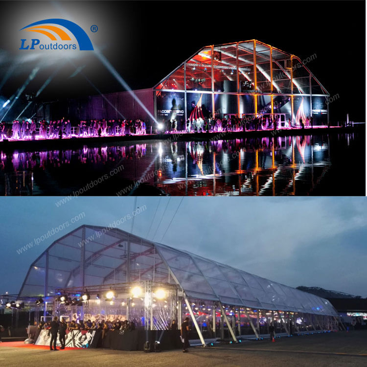 Tienda grande de aluminio para eventos, 40m de alcance, para fiestas de celebración de conciertos de música al aire libre