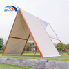 Tienda Glamping de lujo triangular con marco de aluminio de grano de madera a la venta 