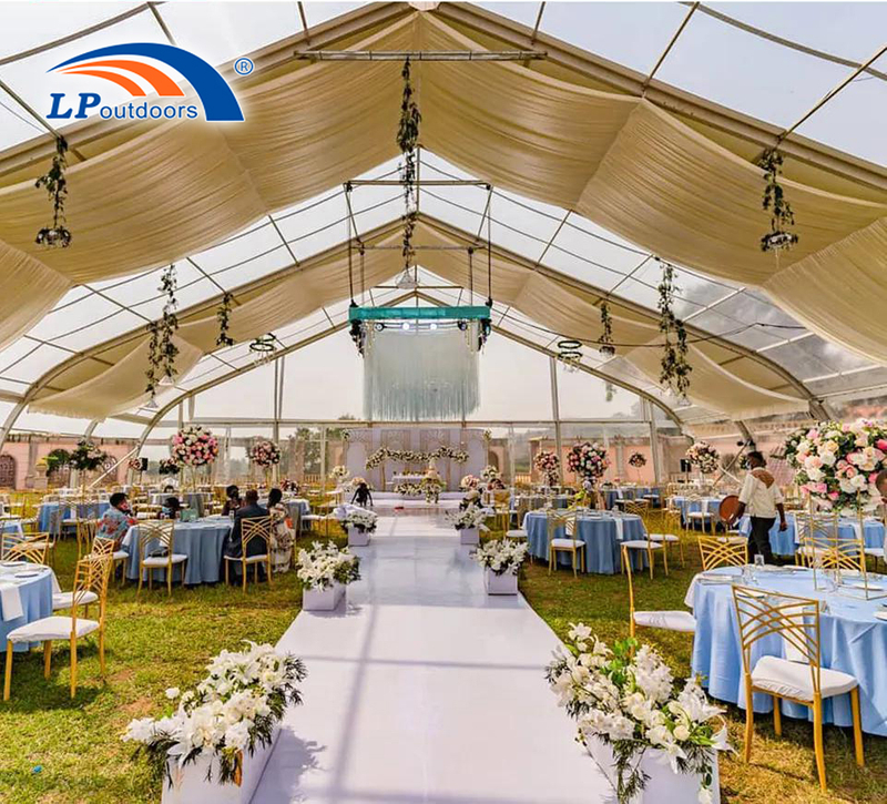 Carpa grande de estructura multiflexible de aluminio para 200 personas, 300 personas y 500 personas en Kenia