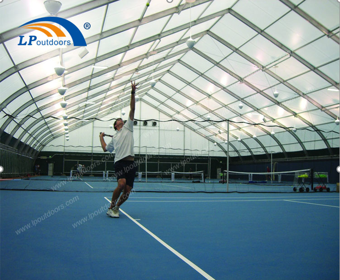 Tienda grande de los deportes de la curva de la estructura de aluminio a prueba de viento como cancha de tenis al aire libre