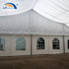 Carpa resistente grande para bodas al aire libre, carpa transparente de 20m con cortina para 1000 personas en Uganda