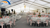  Carpa de boda con marco de aluminio de lujo con forro y decoración de cortinas para eventos al aire libre con 500 asientos para banquetes y fiestas