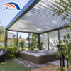 Toldo bioclimático de diseño de lujo moderno, cubierta impermeable, persiana de techo, Gazebo, pérgola de aluminio para exteriores