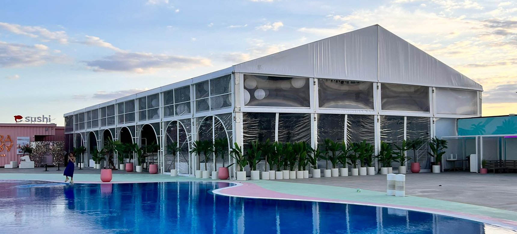 high side height event tent