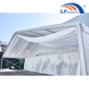 Tienda de techo con arco de luz transparente de 15 m con revestimiento Keder para eventos de bodas al aire libre