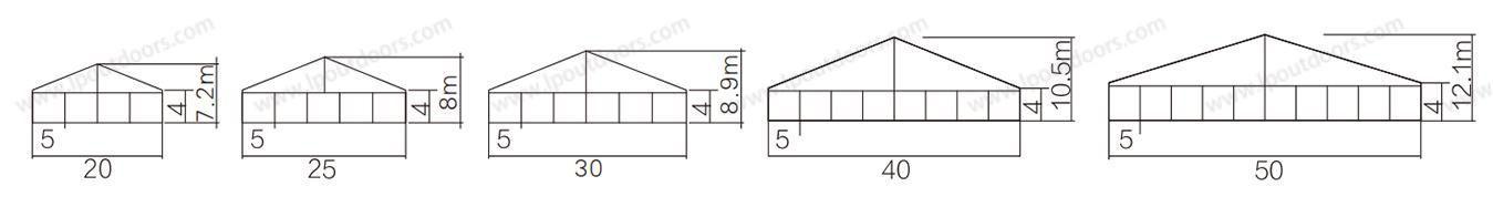 Carpa para fiestas grande de 20-50 m