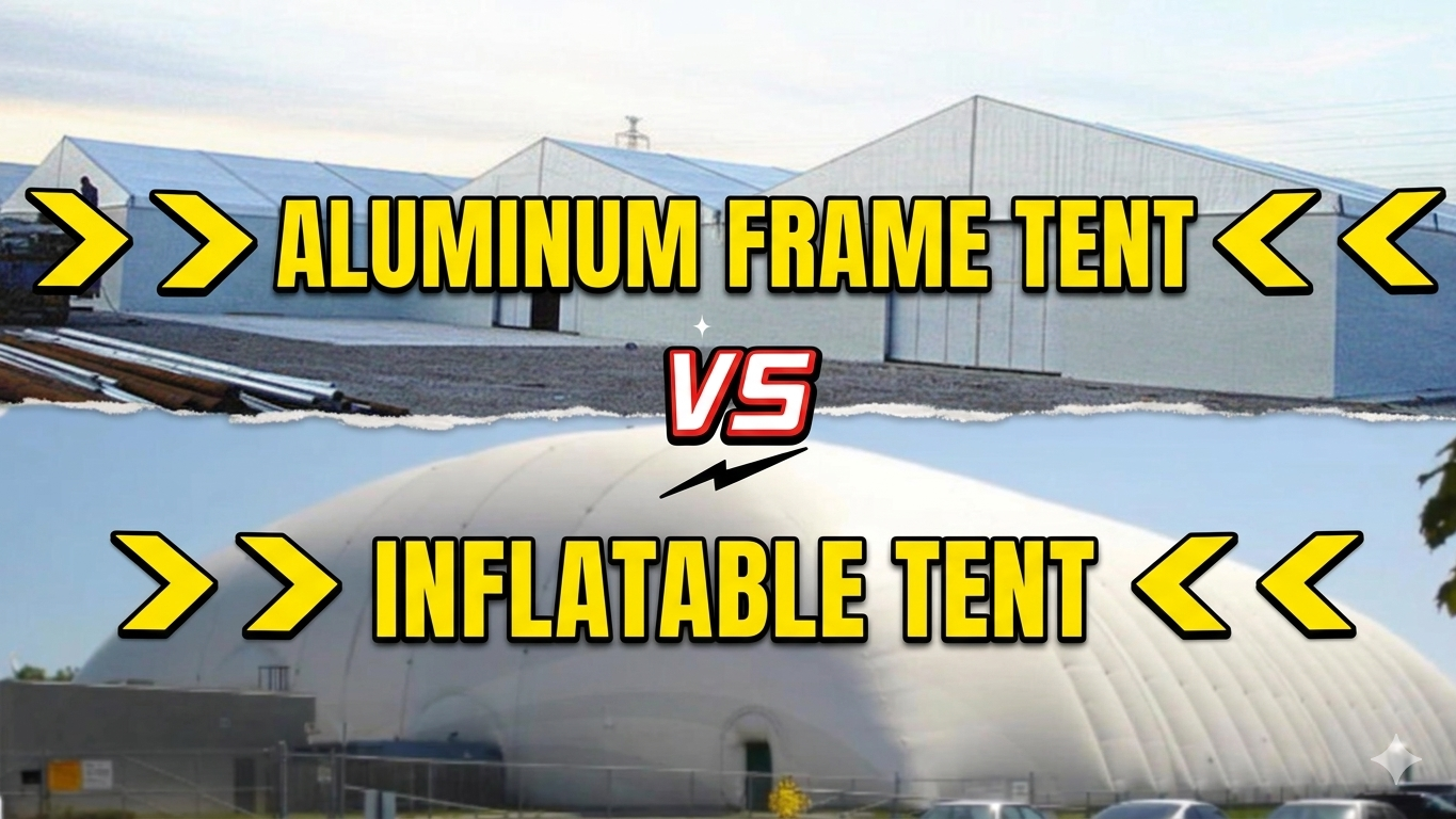 Carpa con estructura de aluminio versus carpa inflable: ¿cuál es su mejor opción? (Comparación de costos y durabilidad)