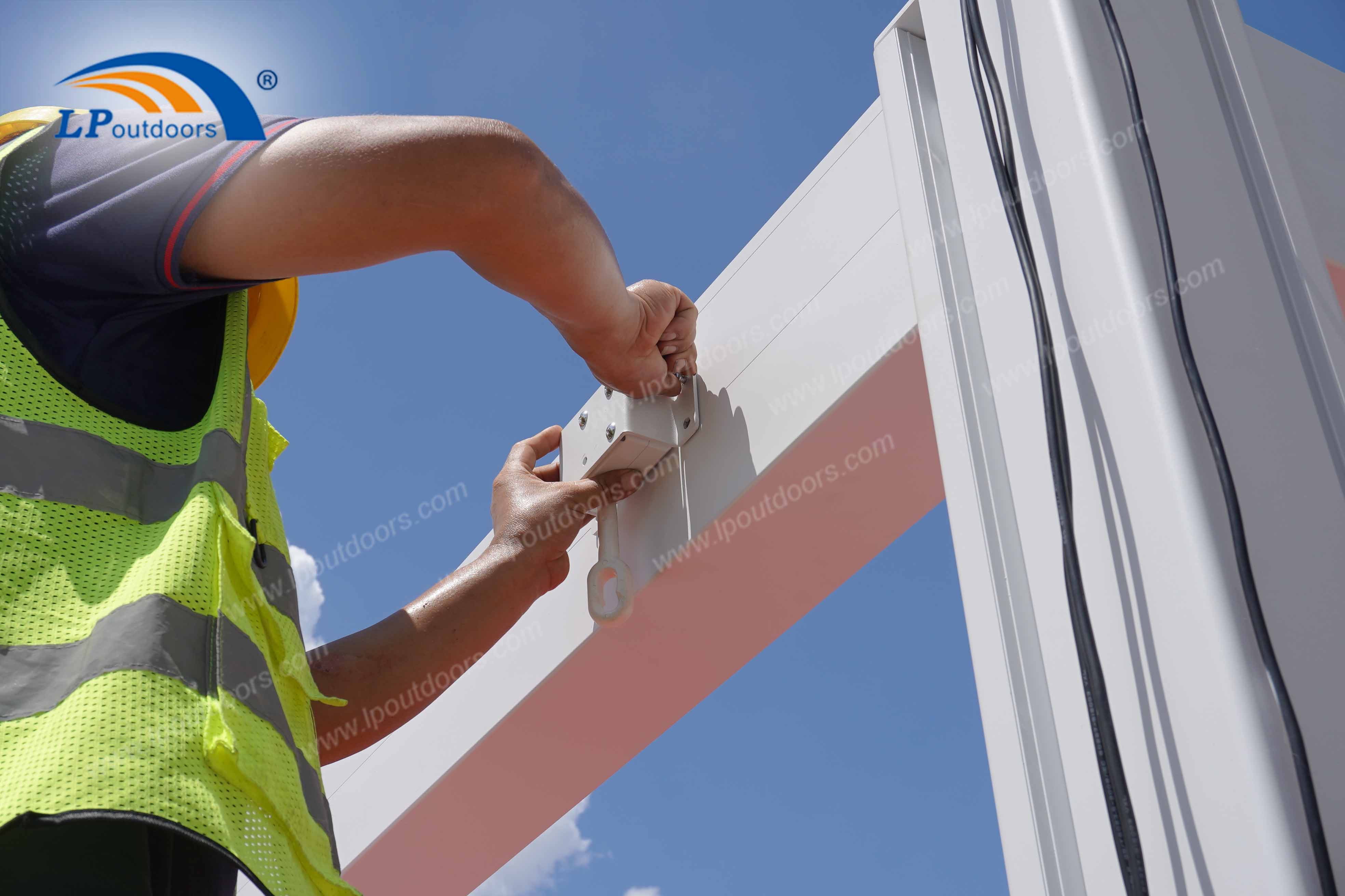 Instalación de trabajadores Pérgola