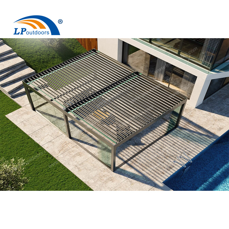 Sombrilla bioclimática Techo con persianas de aluminio Sunroom en Home Yard