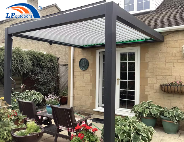 Pérgola de aluminio moderna al aire libre Bioclimatica 3X3m 3x4m 3x5m 4x4m 5x3m 6x4m Pérgola